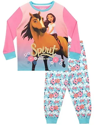 Buy DreamWorks Spirit Riding Free Pyjamas Kids Girls 2 3 4 5 6 7 8 9 Years PJs Pink • 17.99£