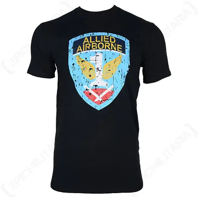 Buy WW2 World War Two Military Army Allied Airbourne Cotton T-Shirt Top  - Black • 12.95£