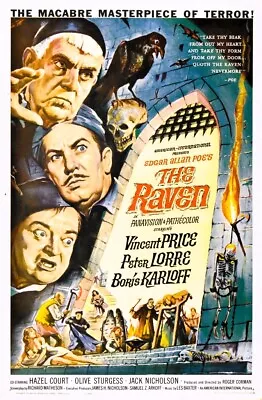 Buy The Raven Vincent Price Made To Order White Gildan T Shirt S To 3 Xl DTG • 17£