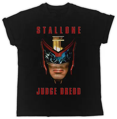 Buy Cool Judge Dredd Stallone Movie Poster  Tshirt Unisex Black Mens T Shirt • 12.99£