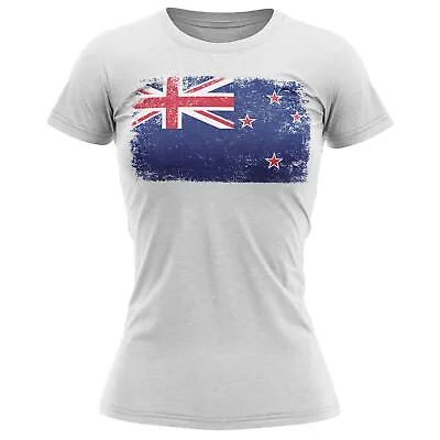 Buy New Zealand Grunge Flag T Shirt Football Sports Event Supporters Gifts For He... • 14.95£