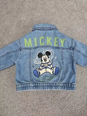 Buy Zara Baby Mickey Mouse Denim Jack 9-12 Months • 2.99£