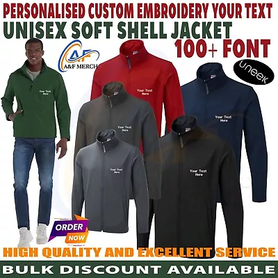 Buy Personalised Custom Embroidered Zip Soft Shell Jacket Engineer Staff Workwear • 22.99£