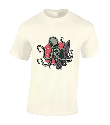 Buy Octopus Surf Board Mens T Shirt Cool Fashion Summer Casual Design Top New • 7.99£