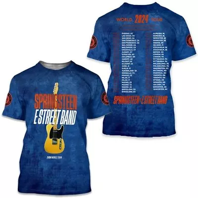 Buy Bruce Springsteen & E Street Band World Tour 2024 Hoodie T-Shirt For Men Women • 11.99£