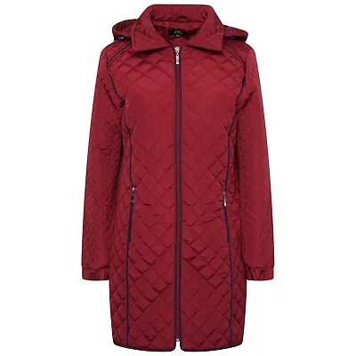 Buy Ladies Quilted Water Repellent Womens Winter Zipped Jacket  Coat Size 10 To 24 • 38.99£