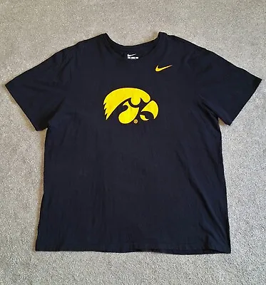Buy Nike Iowa Hawkeyes Mens T-shirt Size XXL Black College University Tee • 15.47£