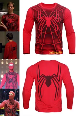Buy Spider-Man Long Sleeve T-shirt Spiderman Combat Top Tee Bottom Shirt Cosplay  • 31.69£