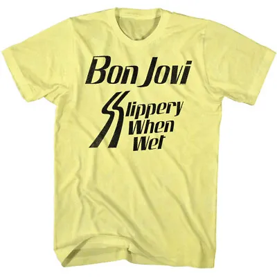 Buy Bon Jovi Slippery When Wet Adult T Shirt Music Merch • 40.37£