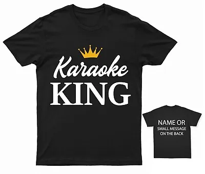 Buy Karaoke King Graphic T-Shirt Crown Design Men's Music Themed Tee • 14.95£