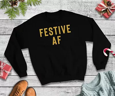 Buy Festive AF Christmas Jumper - Sweatshirt Xmas Party Funny Top Gift • 21.99£