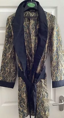 Buy Vintage Satin Smoking Jacket M St Michael M&S 1950s ??  Mens Dressing Gown • 9.99£