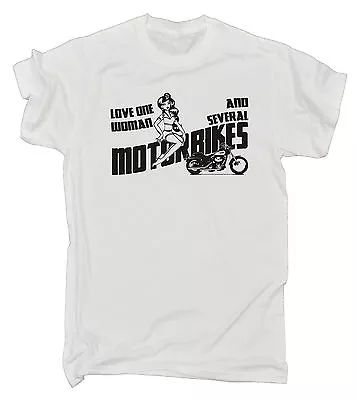 Buy Love One Woman And Several Motorbikes T-SHIRT Motor Rude Funny Birthday Gift • 12.95£