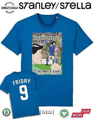 Buy Mens Football T-Shirt Robin Friday 2 Finger Salute Comic Style Name/No Cardiff • 12.49£
