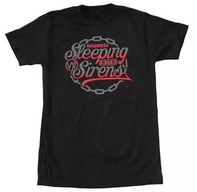 Buy Official Sleeping With Sirens Red Chains Mens Black T Shirt Classic Tee • 14.50£