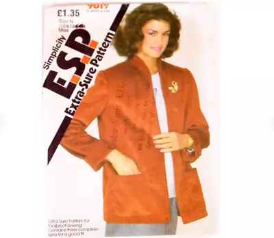 Buy Vintage Simplicity E.S.P. 9619 Satin Evening Edge To Edge Unlined Jacket 10 12 • 6.50£