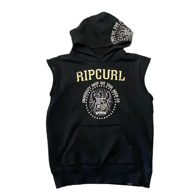 Buy Mens Ripcurl The Search Black Sleeveless Hoodie Jumper Size Small • 24.50£