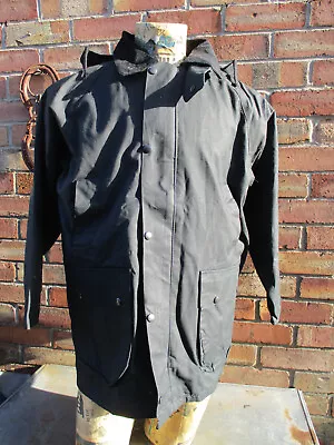 Buy Black Waxed Barber Style Field Jacket  Anorak Walking Coat Smock Large • 19.99£