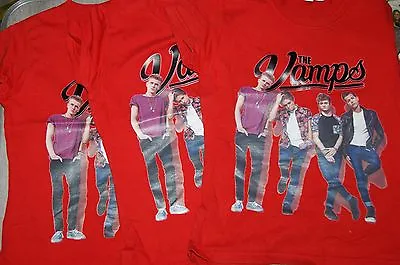 Buy Girls The Vamps Red T Shirt With Band Print Suit 5-6 Years Brand New Without Tag • 1.90£
