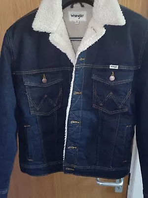 Buy Wrangler Denim Jacket Sherpa Jacket • 40£
