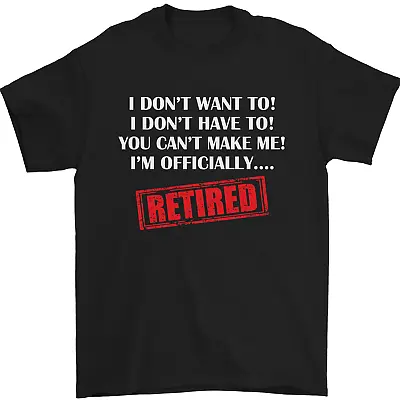 Buy Im Officially Retired Retirement Funny Mens T-Shirt 100% Cotton • 10.48£