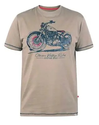 Buy Kingsize Crewneck T-Shirt Printed Motorbike Design Short Sleeves Ramsgate Duke • 18.15£