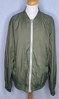 Buy Mens Lightweight Bomber Jacket UK Large Solid Of Denmark Khaki Nylon/Polyamide • 10£