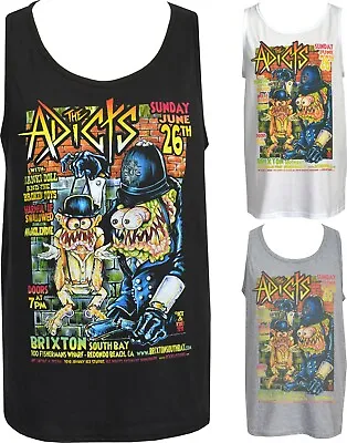Buy Mens Punk Tank Top The Adicts 1977 British Punk Police Droog Lowbrow Monster • 16.50£