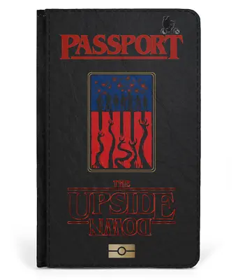 Buy The Upside Down Hawkins Indiana Faux Leather Passport Cover Stranger Things • 11.99£