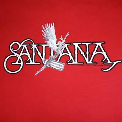 Buy Carlos Santana Red Supernatural 2003 Concert Tour RaRe VINTAGE Large L T-Shirt • 70.87£