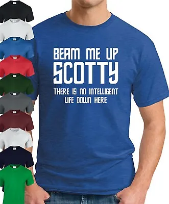 Buy BEAM ME UP SCOTTY T-SHIRT > Funny Slogan Novelty Mens Gift Geeky Star Trek Geek • 9.49£