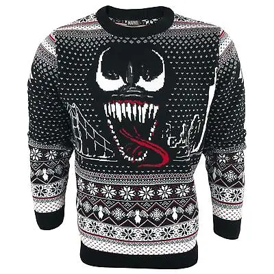 Buy Official Venom Face Knitted Christmas Jumper • 28.99£