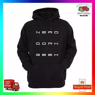 Buy Nerd Dork Geek Hoodie Hoody Funny Hooded Pun Unisex Tumblr Hipster Instagram • 24.99£