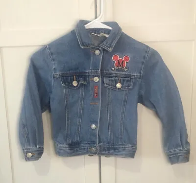 Buy Vintage Baby Mickey  Mouse Kids 6x Disney Blue Jean Jacket Character Classic • 15.25£