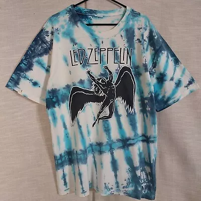 Buy RARE Vintage 80s LED ZEPPELIN 1984 Icarus Tie Dye Band Merch Shirt - Large/XL • 142.17£