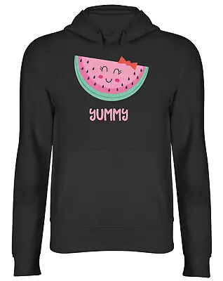 Buy Cute Nerdy Watermelon Hoodie Mens Womens Yummy Red And Green Fruit Top Gift • 17.99£