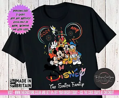 Buy Personalised Disneyland Paris T-Shirts Matching Family First Disney Trip D3 2024 • 14.70£
