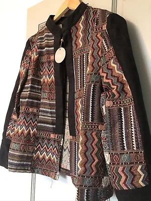 Buy Apricot Woven Tribal Nomad Utility Jacket Size 8 • 14.60£
