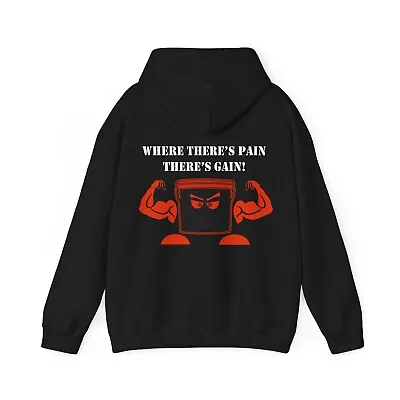 Buy Gym Hoodie - Wikki Designs - Where Theres Pain - Gymrats Fitness - S/m/l/xl/xxl • 31.99£