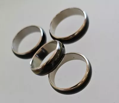 Buy 4 Fashion Stainless Steel Classic Rings Jewellery  Cool Sizes - 1 R, 2 P And 1 L • 3£