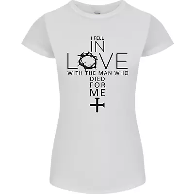 Buy In Love With The Cross Christian Christ Womens Petite Cut T-Shirt • 9.99£
