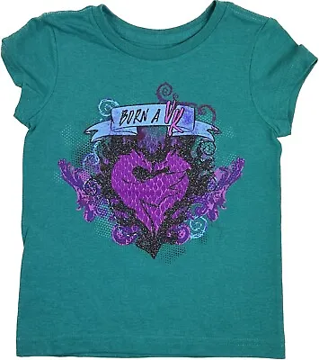 Buy Disney Store Kids Green Short Sleeve Cotton Descendants Born A VK T Shirt XS 4 • 14.77£