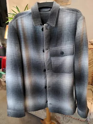 Buy Zara Grey Checked Jacket Lumberjack Shirt Style Coat Size XL Wool Blend BNWOT • 39£