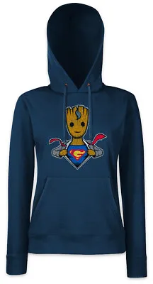 Buy Super Groot Women Hoodie Sweatshirt Guardians Of The Fun Man Tree Comic Galaxy S • 41.99£