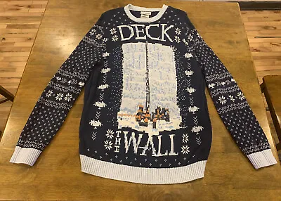 Buy Game Of Thrones Sweater Size XL Blue Deck The Wall Christmas Holiday Crew Neck • 23.68£