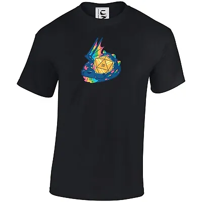 Buy Dungeons & Dragons T-shirt Rainbow Dragon D20 DnD Gift Top Adults Teen & Kids • 9.99£