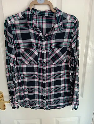 Buy George Navy Blue Checked Shirt Size 10 • 1.99£