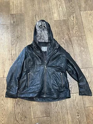 Buy Ladies Black Leather Lakeland Fine Leather Jacket Coat Biker 18 Detachable Hood • 15£