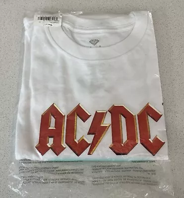 Buy DIAMOND SUPPLY CO X AC/DC HIGHWAY TO HELL T-SHIRT - M - WHITE - POWER UP TOUR • 39.99£