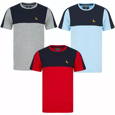 Buy Kensington Eastside Men's T-Shirt Colour Block Crew Neck Cotton Tee Top Casual • 12.99£